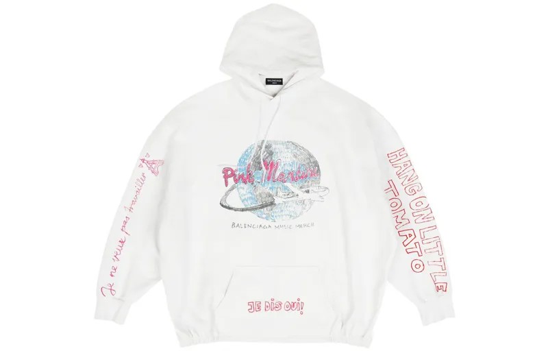 Свитшот X Pink Martini Collection унисекс белый Balenciaga, белый