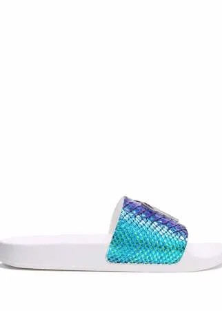Giuseppe Zanotti шлепанцы Brett с тиснением под кожу змеи