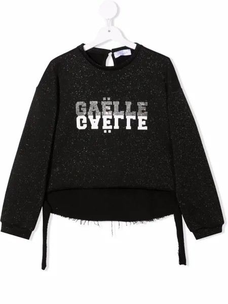 Gaelle Paris Kids толстовка с декорированным логотипом