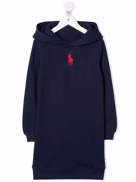 Ralph Lauren Kids платье-худи с вышитым логотипом
