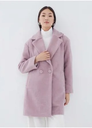 Двубортное пальто с прорезными карманами ZARINA 1328420120 Розовый 44