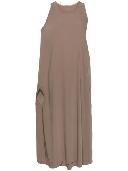 MM6 Maison Margiela платье макси с запахом, нейтральный цвет