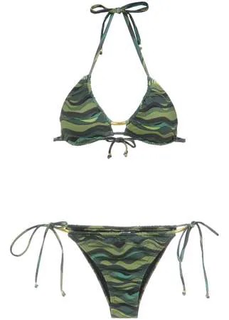 Amir Slama wave print bikini set