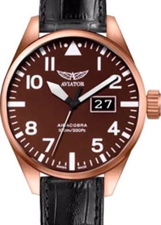 Швейцарские наручные  мужские часы Aviator V.1.22.2.151.4. Коллекция Airacobra P42