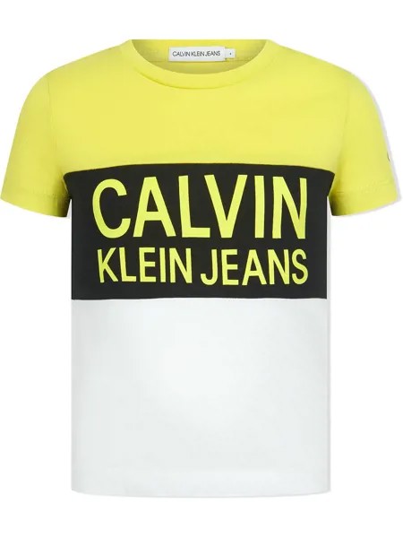 Calvin Klein Kids футболка в стиле колор-блок