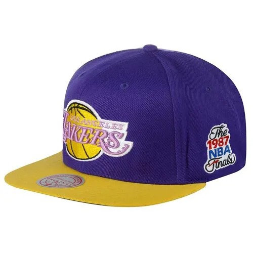 Бейсболка с прямым козырьком MITCHELL NESS 6HSSMM20231-LALPRGD Los Angeles Lakers NBA, размер ONE