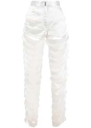 Givenchy прямые брюки с прорезями