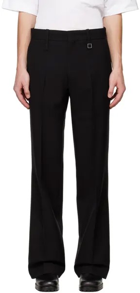 Черные длинные прямые брюки Wooyoungmi