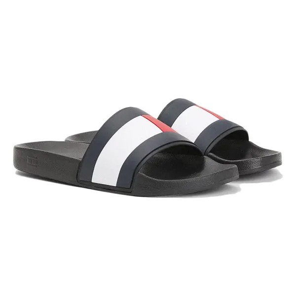 Шлепанцы Tommy Hilfiger Rubber Flag, черный