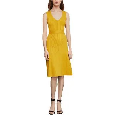 Женское желтое платье-свитер миди без рукавов Korina BCBGMAXAZRIA S BHFO 4239