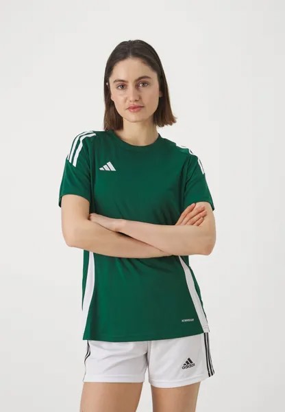 Футболка спортивная TIRO24 adidas Performance, цвет team dark green/white