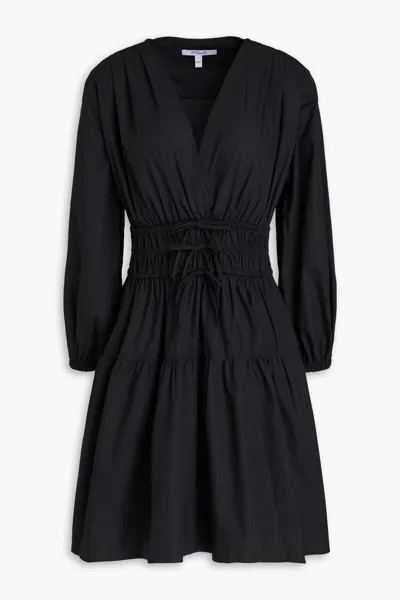 Платье мини Charlotte из хлопкового поплина с бантом Derek Lam 10 Crosby, черный