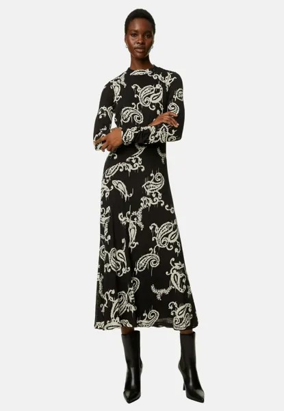 Платье из джерси Printed Column Midi Marks & Spencer, цвет black mix