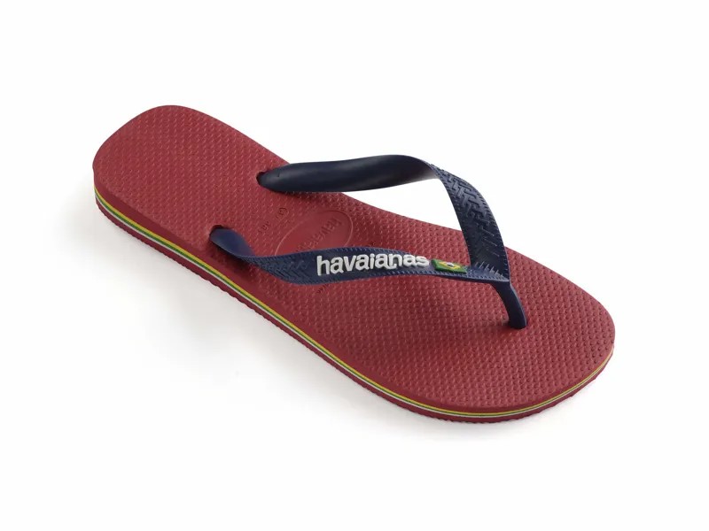 Сандалии Havaianas Brazil Logo Unisex Flip Flops, красный