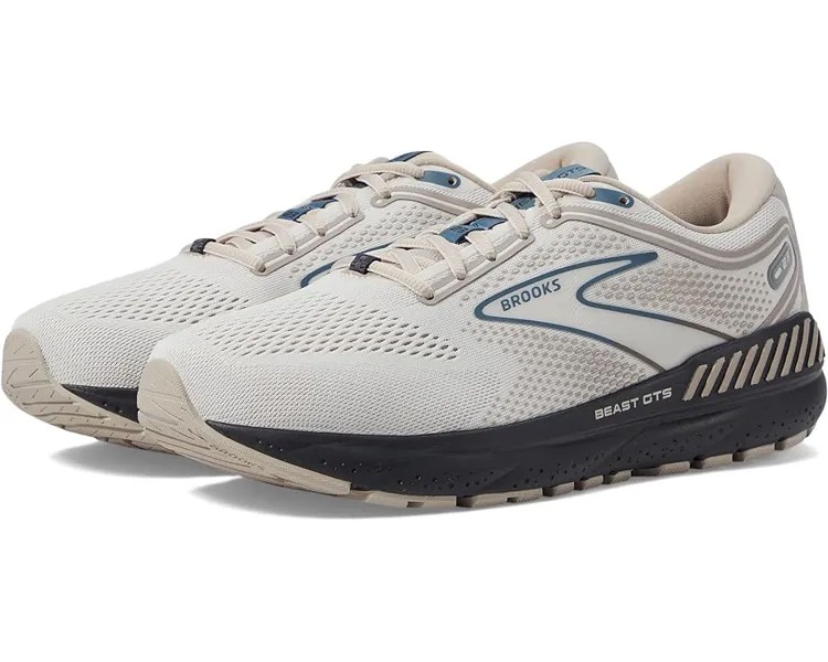 Кроссовки Brooks Beast GTS 23, цвет Chateau Grey/White Sand/Blue