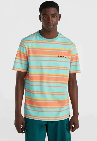 Футболка с принтом MIX AND MATCH STRIPE SHORTSLEEVE O'Neill, цвет blue neon bold stripes