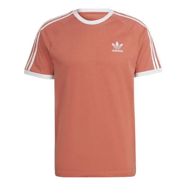 Футболка Adidas originals 3-Stripes Tee Logo Stripe Round Neck Pullover Short Sleeve Brown T-Shirt, Коричневый