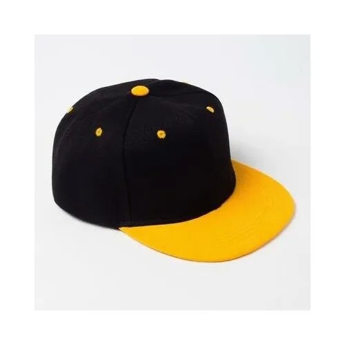 Бейсболка Minaku, размер 54, черный, желтый