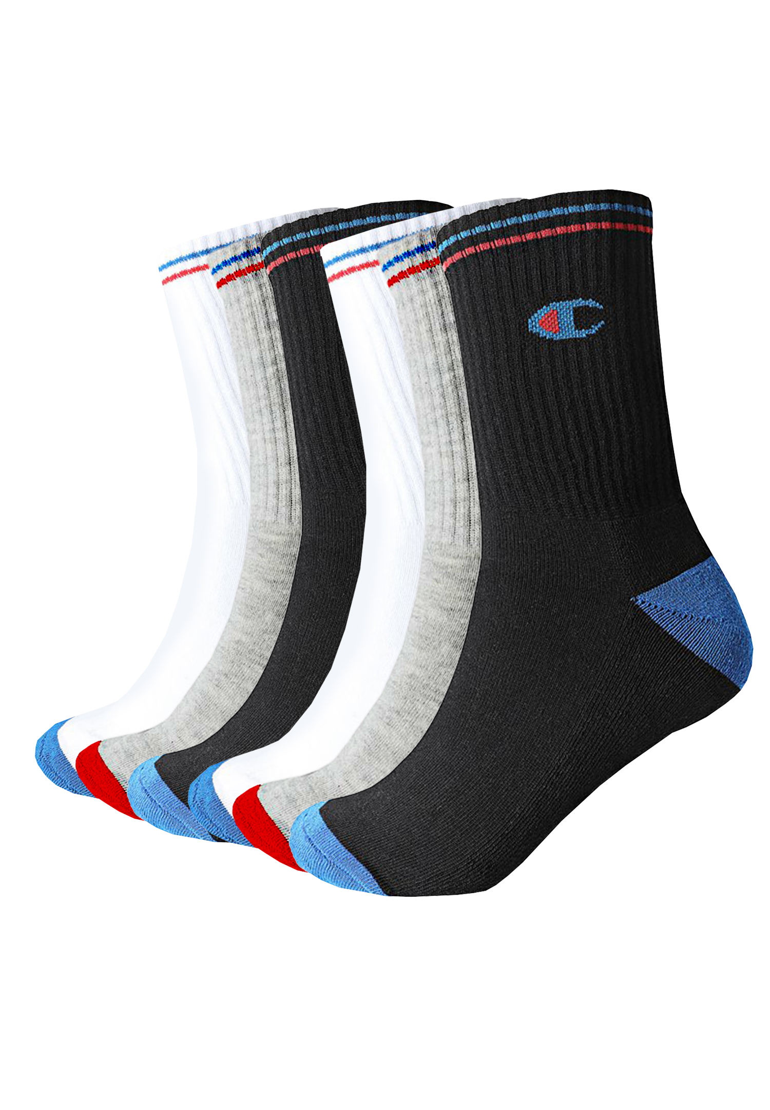 Носки Champion Crew Socks 6 шт, черный
