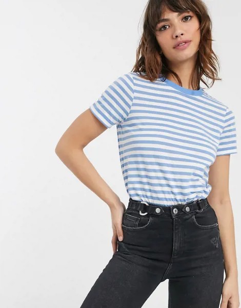 Футболка в полоску с круглым вырезом ASOS DESIGN-Мульти