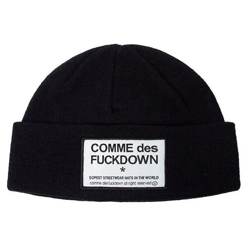 Шапка-бини COMME des FUCKDOWN CDFA573 черный+белый UNI