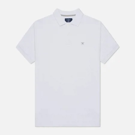 Мужское поло Hackett Slim Fit Logo, цвет белый, размер M