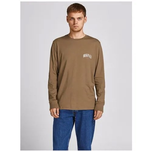 Jack & Jones, пуловер мужской, Цвет: коричневый, размер: M