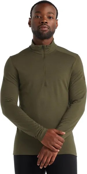 Куртка 200 Oasis Merino Base Layer Long Sleeve 1/2 Zip Icebreaker, цвет Loden