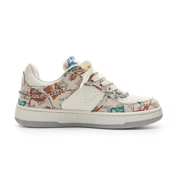 Кроссовки LAZY BONS Skateboarding Shoes Unisex Low-top, белый/черный
