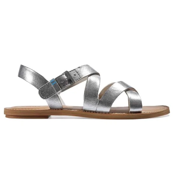 Сицилийские женские босоножки Toms, серебряный