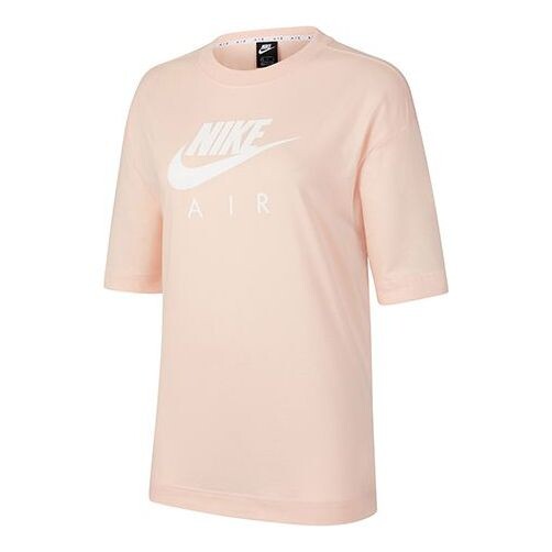 Футболка воздушные алфавит логотип печать спортивные короткий рукав Nike, розовый