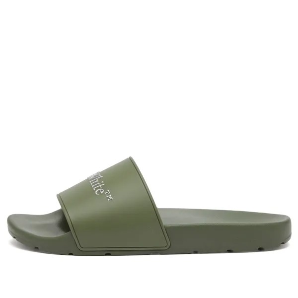 Сандалии Off-White Bookish Sliders, серебряный