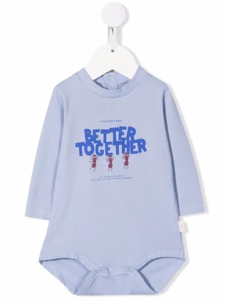 Tiny Cottons комбинезон с длинными рукавами и надписью