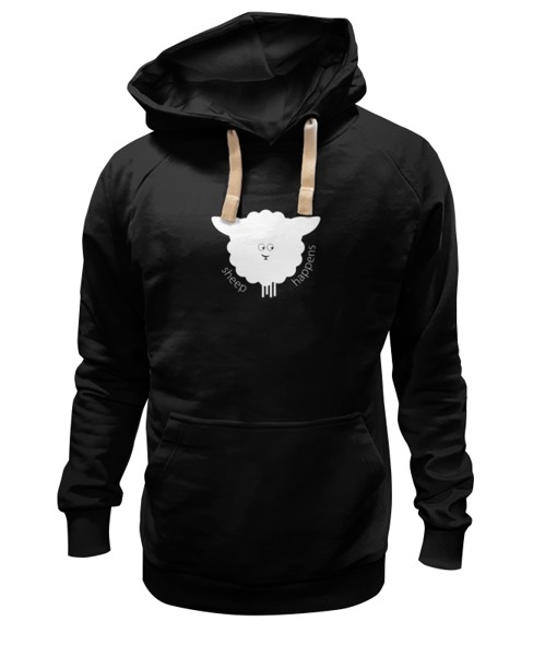 Футболка унисекс Printio Round sheep black черная 2XL