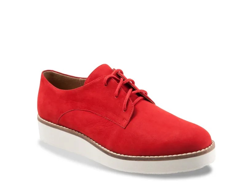 Туфли-оксфорды кожаные Soft Walk Willis Wedge, красный