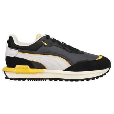 Puma City Rider Electric Lace Up Молодежные серые кроссовки для мальчиков Повседневная обувь 382667-0