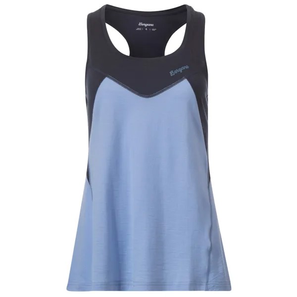 Топ Bergans Women's Tind Wool, цвет Blueberry Milk/Navy Blue