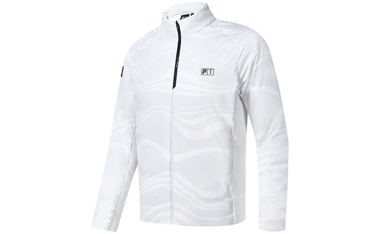 Спортивная куртка-пуховик мужская белая Fila, цвет Jade White