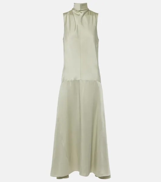 Драпированное платье макси Jil Sander, зеленый