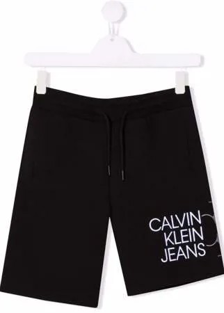 Calvin Klein Kids спортивные шорты с вышитым логотипом