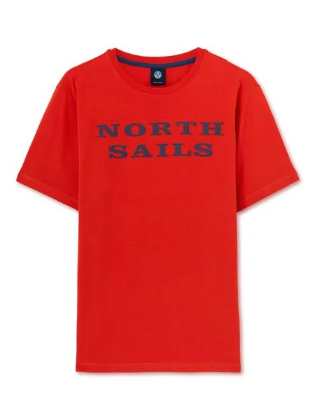 Футболка с коротким рукавом и принтом North Sails, красный