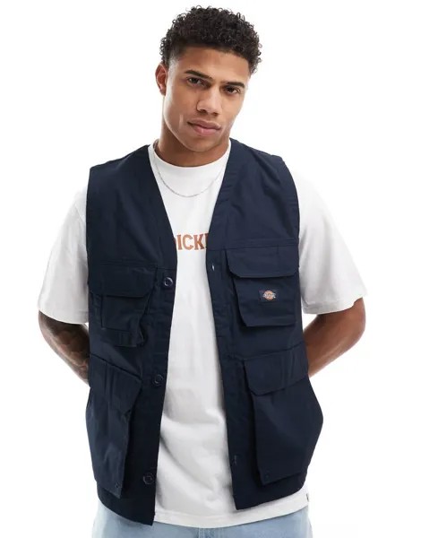 Темно-синяя майка Dickies Fishersville