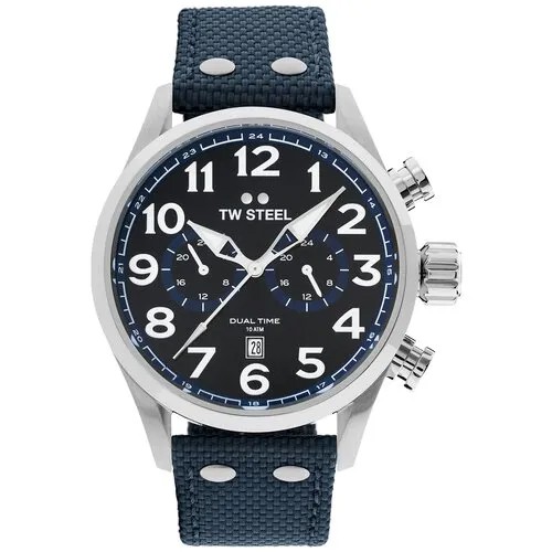 Наручные часы TW Steel VS37, синий, серебряный