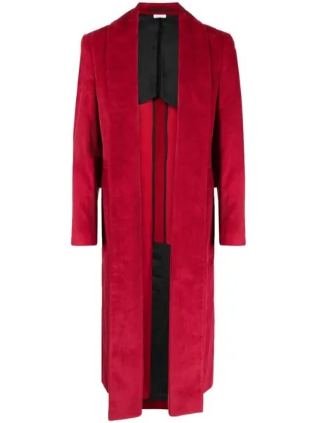 Длинный бархатный пиджак Comme des Garçons Homme Plus, красный