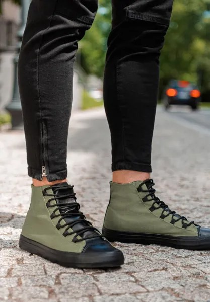 Высокие кеды Ombre, оливковый