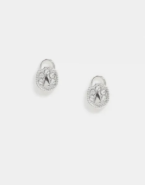 Серебристые серьги-гвоздики Ted Baker-Серебряный
