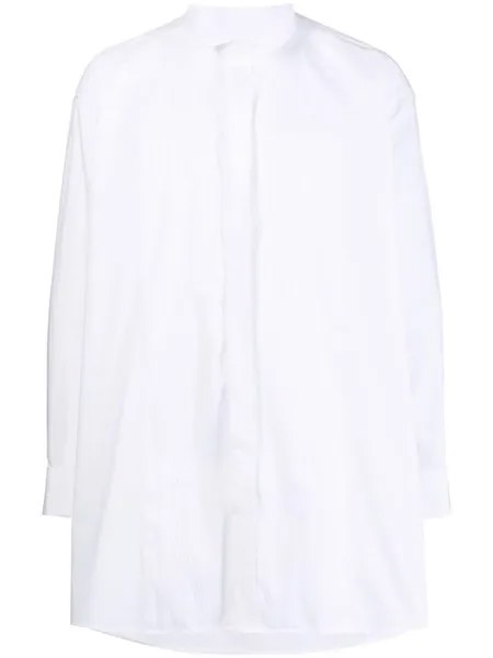 Raf Simons рубашка с нашивкой-логотипом, белый