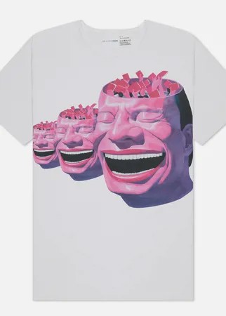 Мужская футболка Comme des Garcons SHIRT x Yue Minjun Print F, цвет белый, размер S