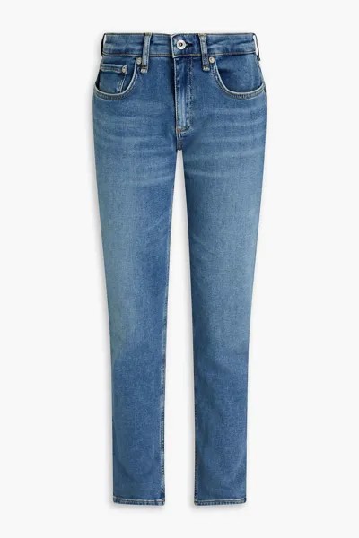 Укороченные потертые джинсы-бойфренды RAG & BONE, синий