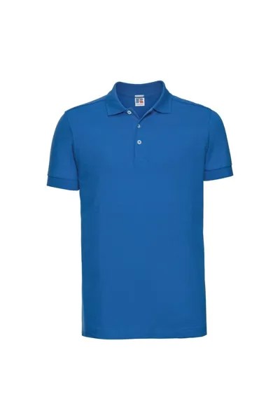 Рубашка поло стрейч с короткими рукавами Russell, синий